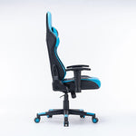 Gaming Chair Ergonomic Racing Chair Reclining Seat 3D Armrest Footrest Black White