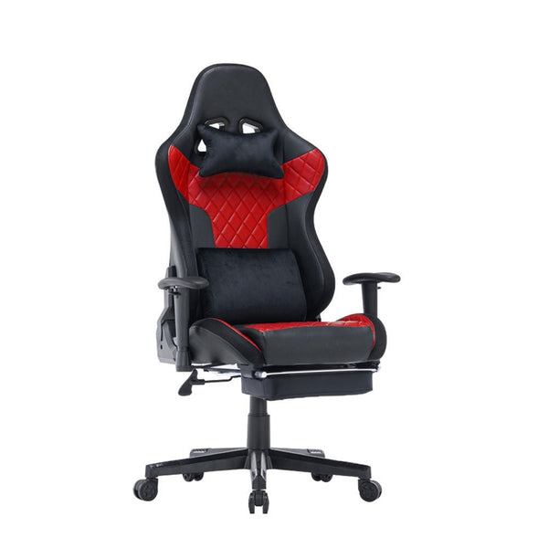  7 Rgb Lights Bluetooth Speaker Gaming Chair Racing Reclining Gaming Seat 4D Armrest Black Red