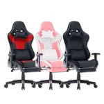 7 Rgb Lights Bluetooth Speaker Gaming Chair Racing Reclining Gaming Seat 4D Armrest Black Red