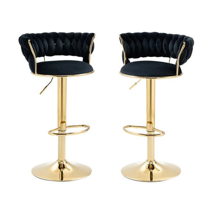Velvet Bar Stools - Stylish & Comfortable (Set of 2)