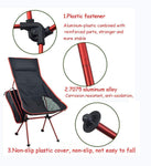 Camping Chair Folding High Back Backpacking Chair With Headrest Brown