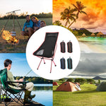 Camping Chair Folding High Back Backpacking Chair With Headrest