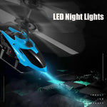 Mini Rc Infrared Induction Helicopter Aircraft Drone Flashing Light Toys Christmas Gift Blue