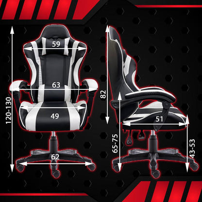 Gaming Chair Office Computer Seating Racing Pu Executive Racer Recliner Large Pink