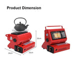 Portable Butane Gas Heater - Black Au