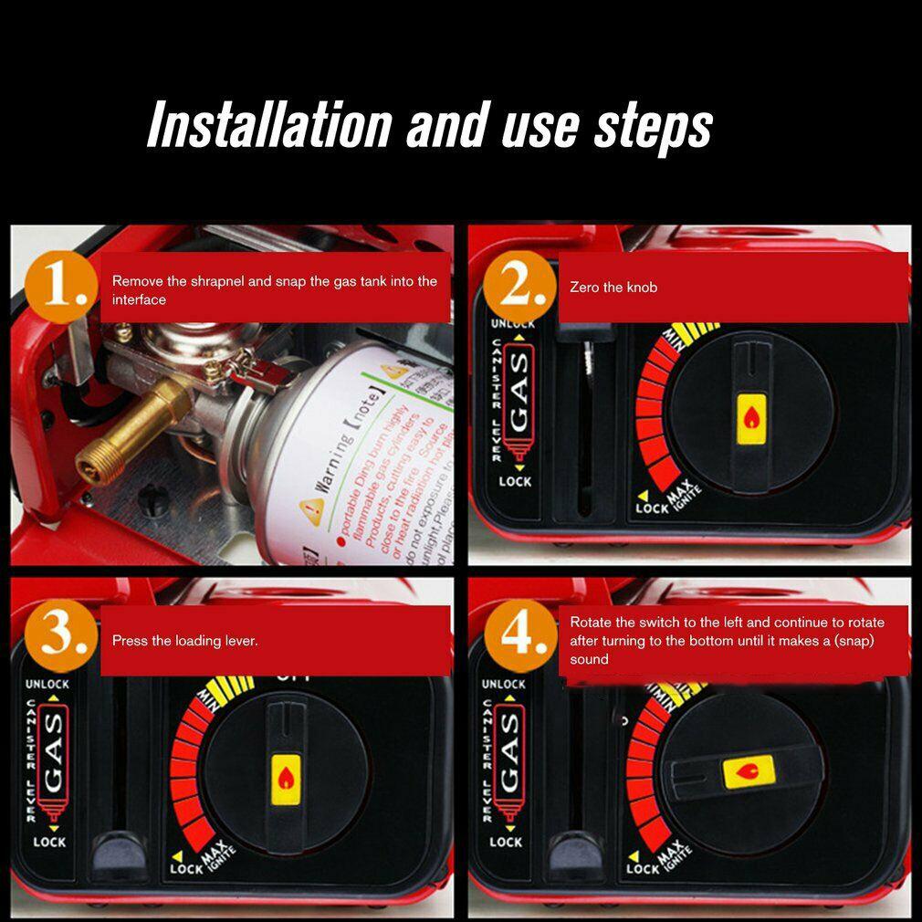 Portable Butane Gas Heater - Black Au