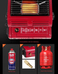 Portable Camping Hiking Butane Gas Heater - Red Au