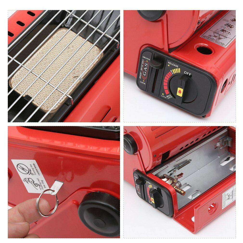 Portable Camping Hiking Butane Gas Heater - Red Au