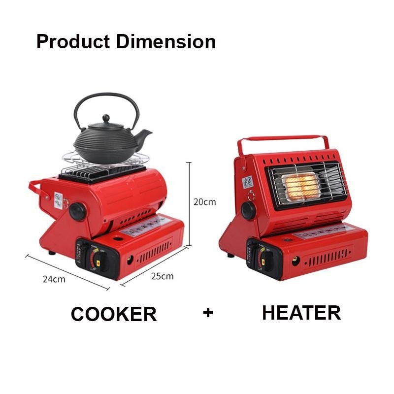 Portable Butane Gas Heater - Red Au