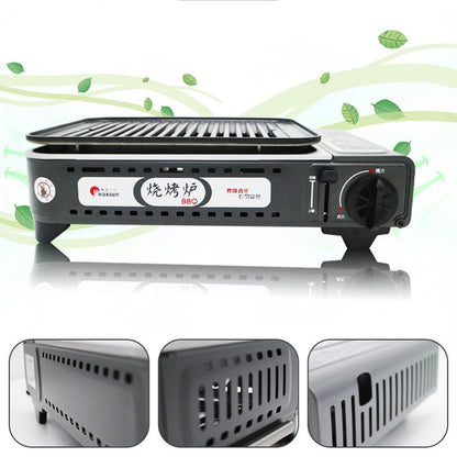 Portable Gas Bbq Stove With Pro Grill Plate Outdoor Barbecue