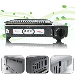 Portable Gas Bbq Stove With Pro Grill Plate Outdoor Barbecue