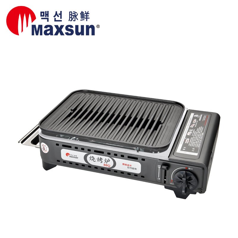 Portable Gas Bbq Stove With Pro Grill Plate Outdoor Barbecue