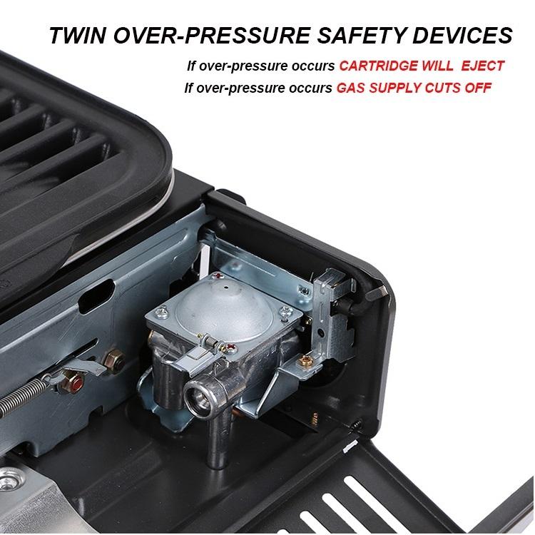 Portable Gas Bbq Stove With Pro Grill Plate Outdoor Barbecue