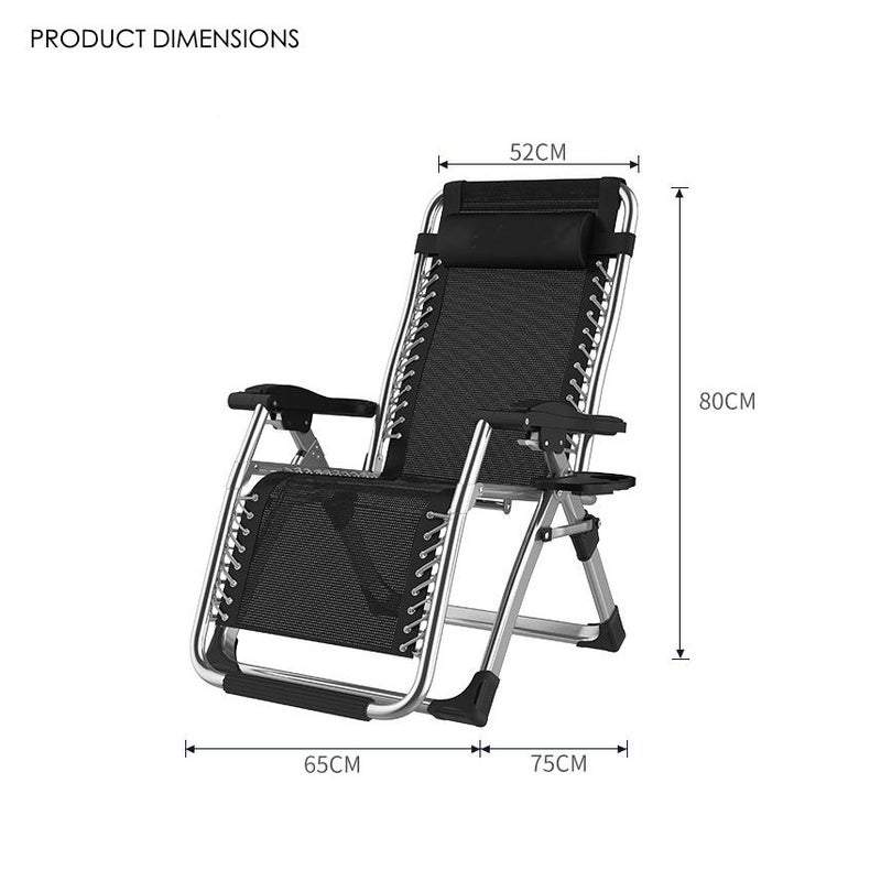 Outdoor Reclining Chair Silver