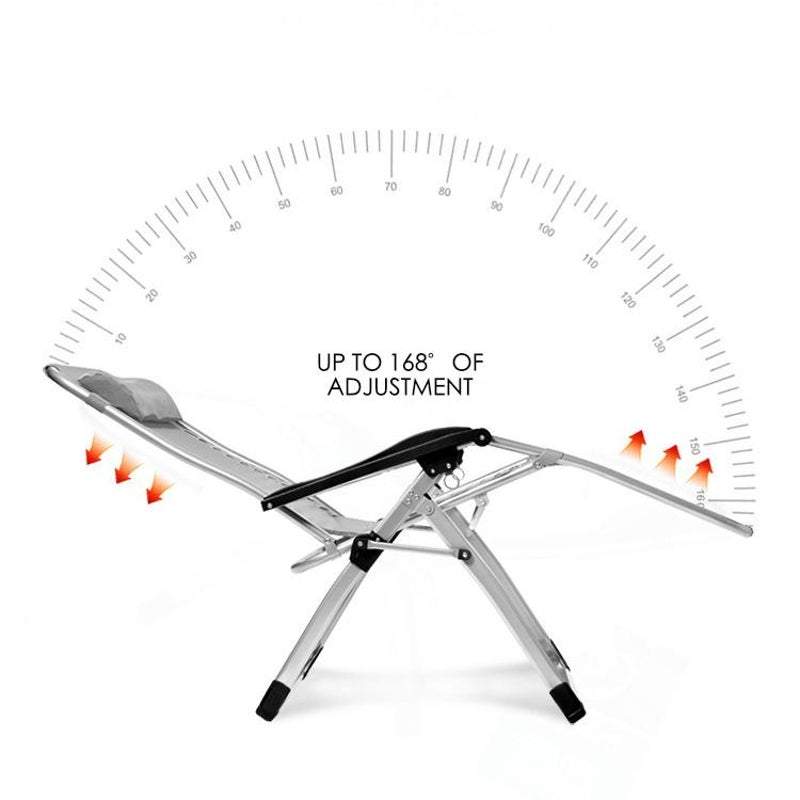 Outdoor Reclining Chair Silver