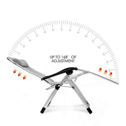 Outdoor Reclining Chair Silver