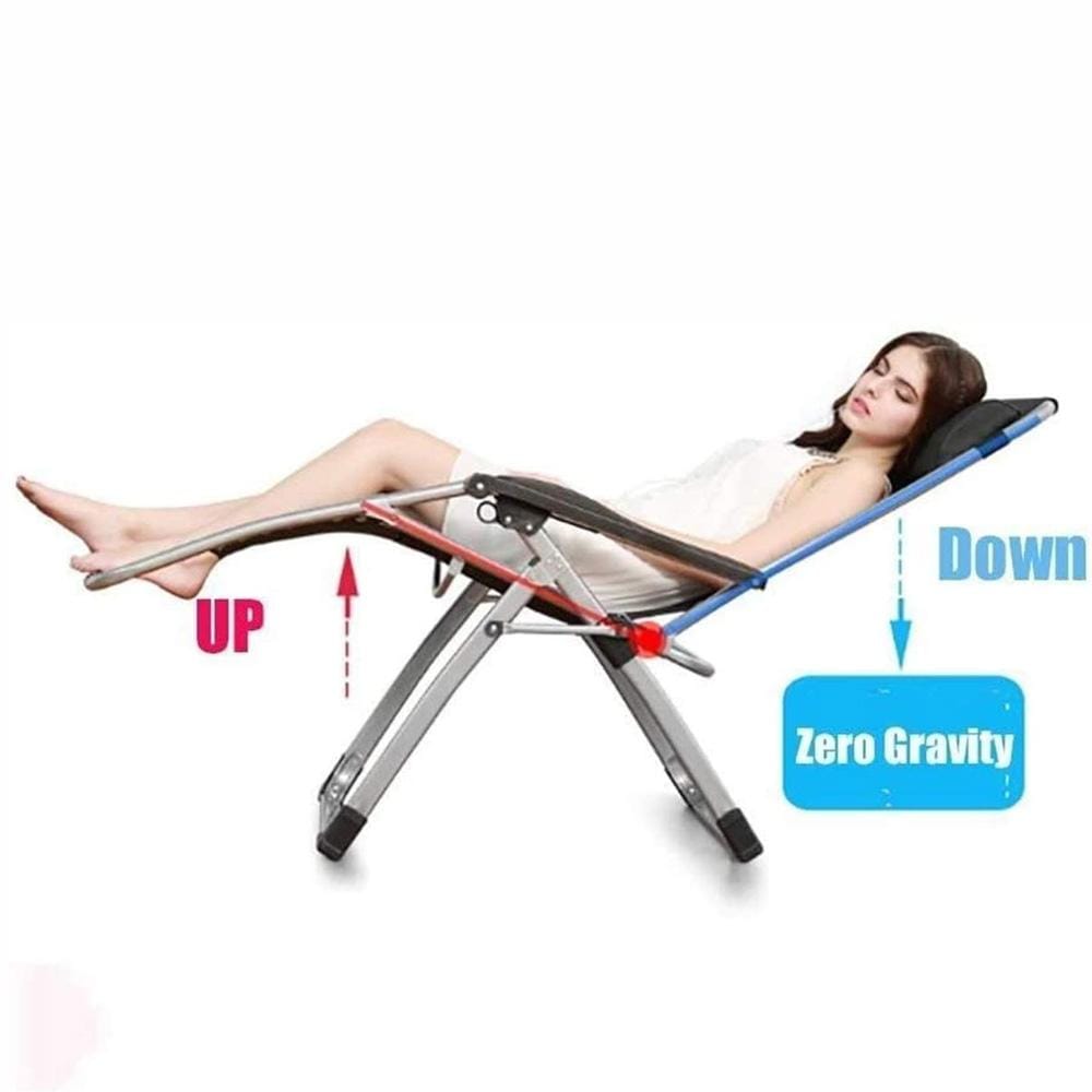 Outdoor Reclining Chair Silver