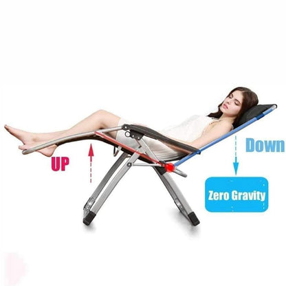 Outdoor Reclining Chair Silver