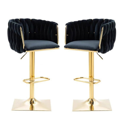  Modern Velvet Breakfast Bar Stools Swivel Barstools