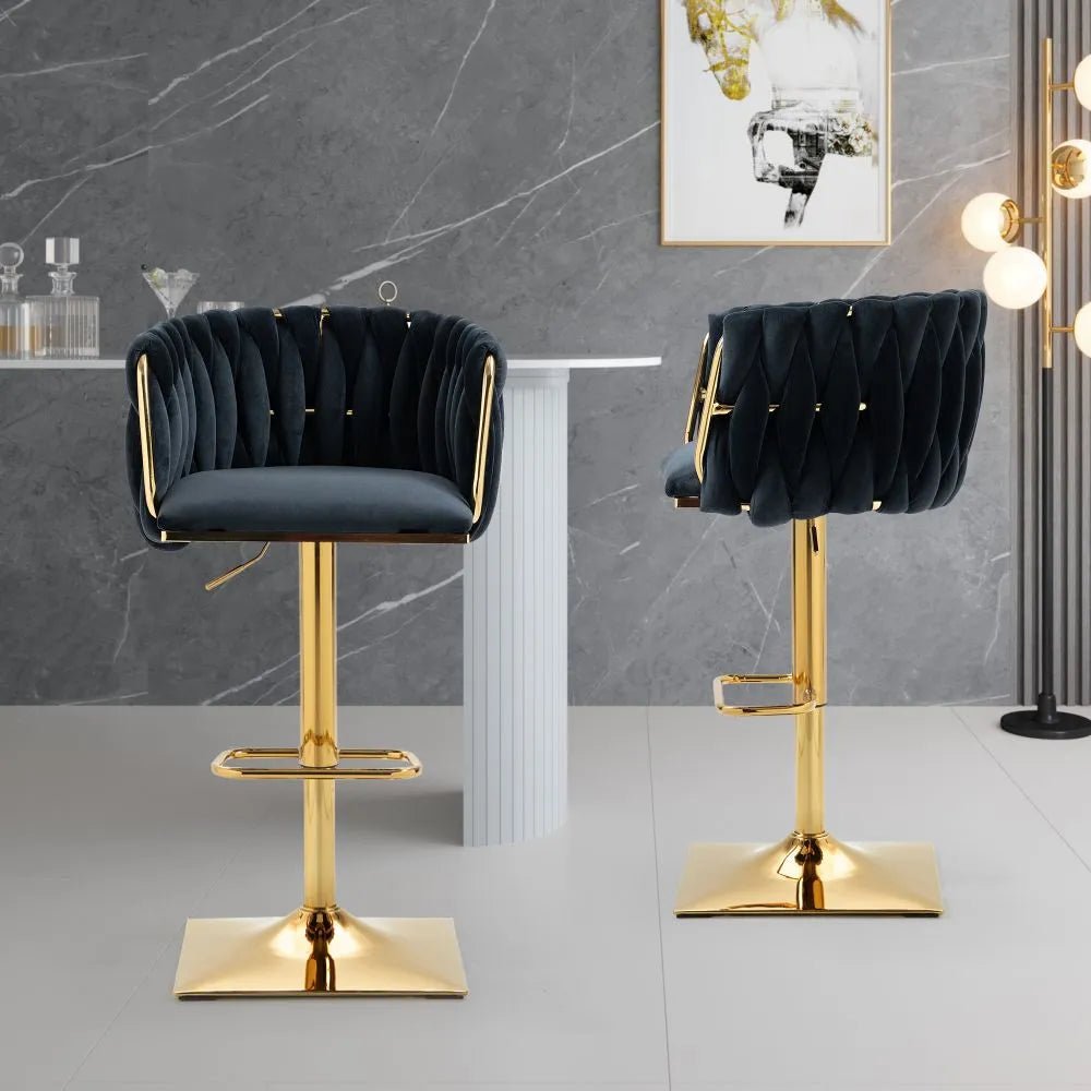  Modern Velvet Breakfast Bar Stools Swivel Barstools