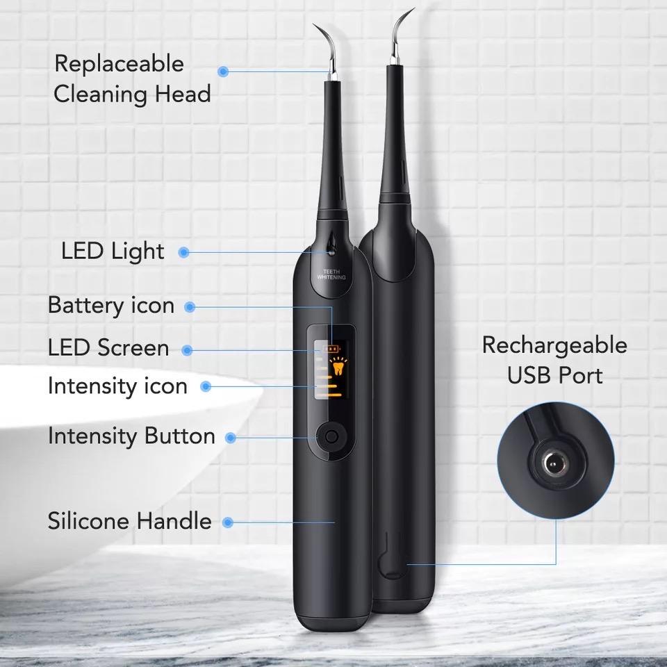 Electric Ultrasonic Dental Tartar Plaque Remover With Led Screen
