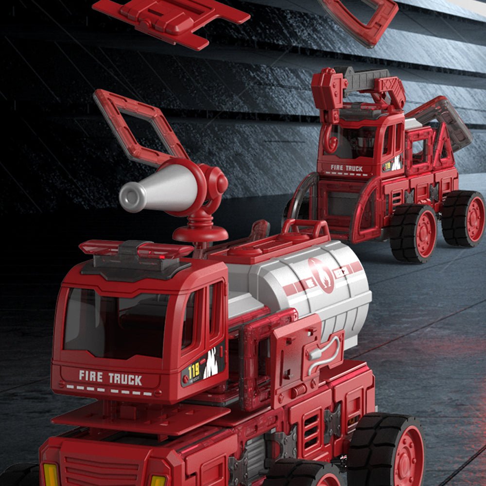 Magnetic Fire Truck Diy With Music Lights - Christmas Gift