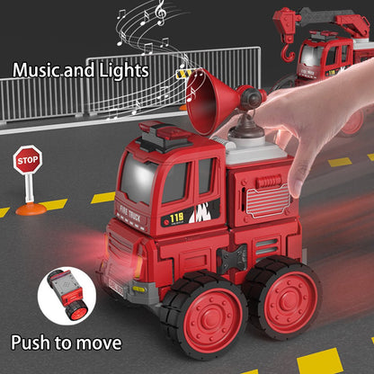 Magnetic Fire Truck Diy With Music Lights - Christmas Gift