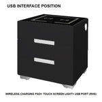 Smart Bedside Tables With 3 Drawers, Wireless Charging, Led Light, Usb (Right Hand)