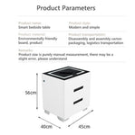 Smart Bedside Tables With 3 Drawers, Wireless Charging, Led Light, Usb (Right Hand)