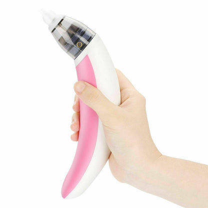 Baby Nasal Aspirator Electric Safe Hygienic Nose Cleaner Snot Sucker For Baby (Red)