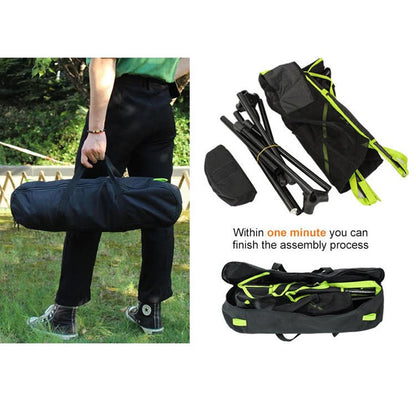 Camping Chair Foldable Swing Recliner Relaxation Swinging Back Outdoor Outdoor Portable Green