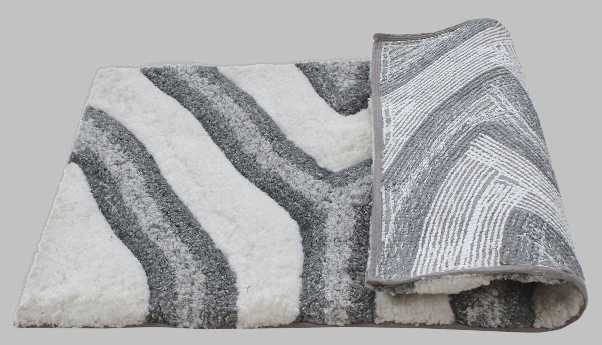 Swirl 3D Design Tufted Soft Pile Bathmat - 50X80