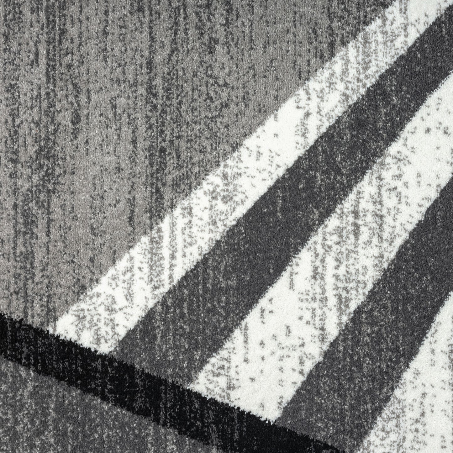 Geometric Textural Rug - Grey - 80X150