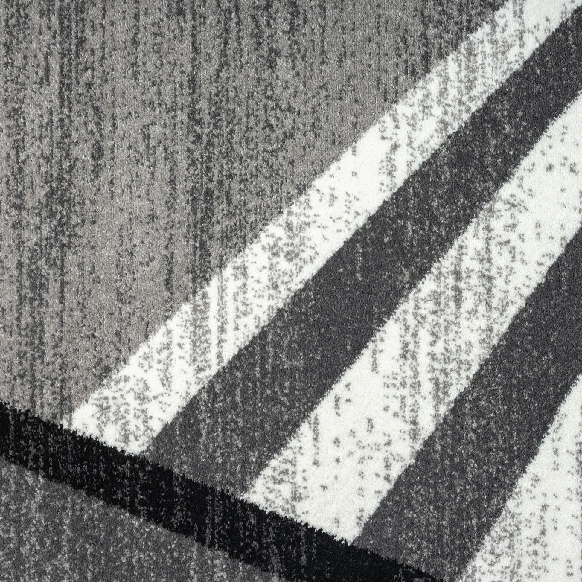 Geometric Textural Rug - Grey - 80X150
