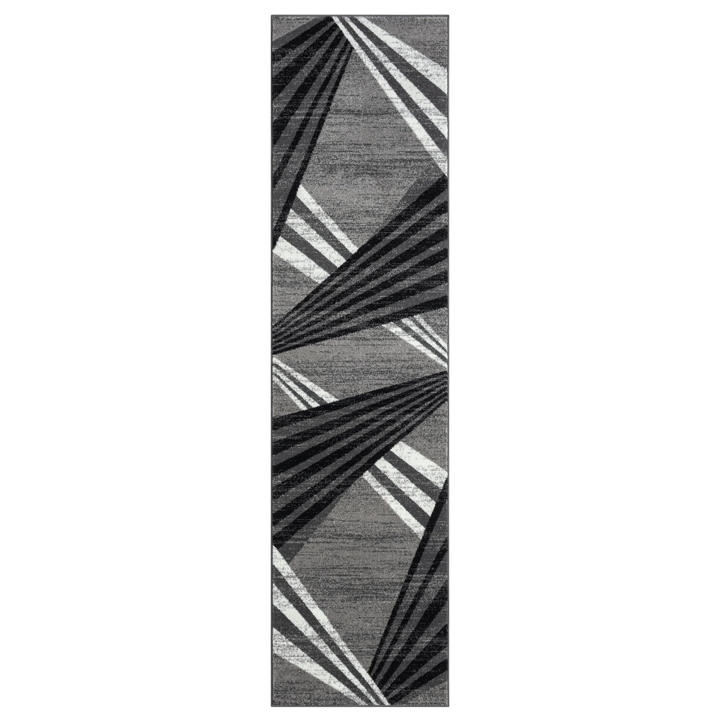 Geometric Textural Rug - Grey - 80X150