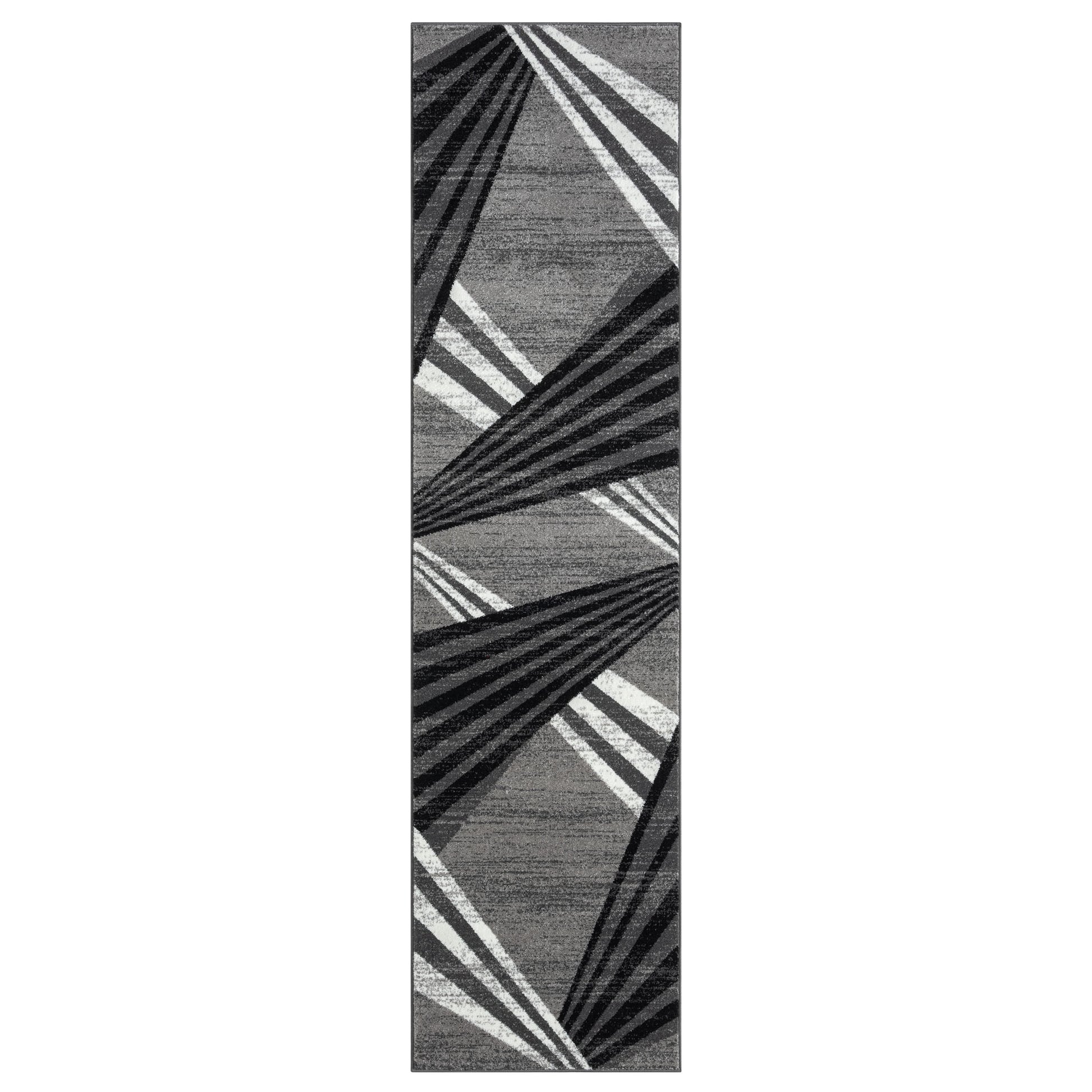 Geometric Textural Rug - Grey - 80X150