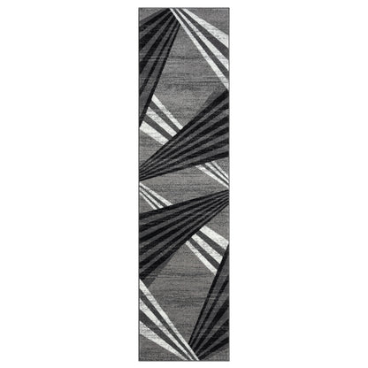Geometric Textural Rug - Grey - 80X150