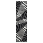 Adore Geometric Textural Rug - Grey