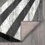 Adore Geometric Textural Rug - Grey