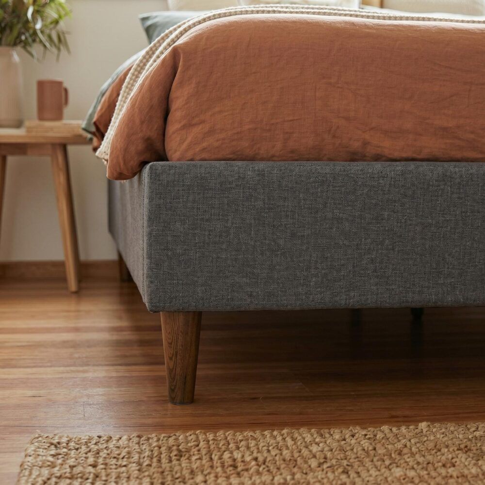 Bed Frame Mattress Foundation (Dark Grey) – Queen