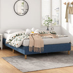 Metal Bed Frame Mattress Foundation Blue – King