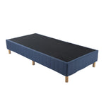 Metal Bed Frame Mattress Foundation Blue – King