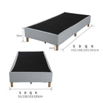 Serenity in Blue: Queen Metal Bed Frame and Mattress Foundation