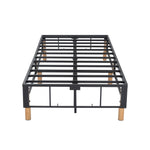 Metal Bed Frame Mattress Foundation Blue – Single