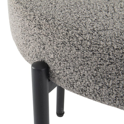 Luxe Boucle Cushioned Elsa Dining Chairs in White Quartz