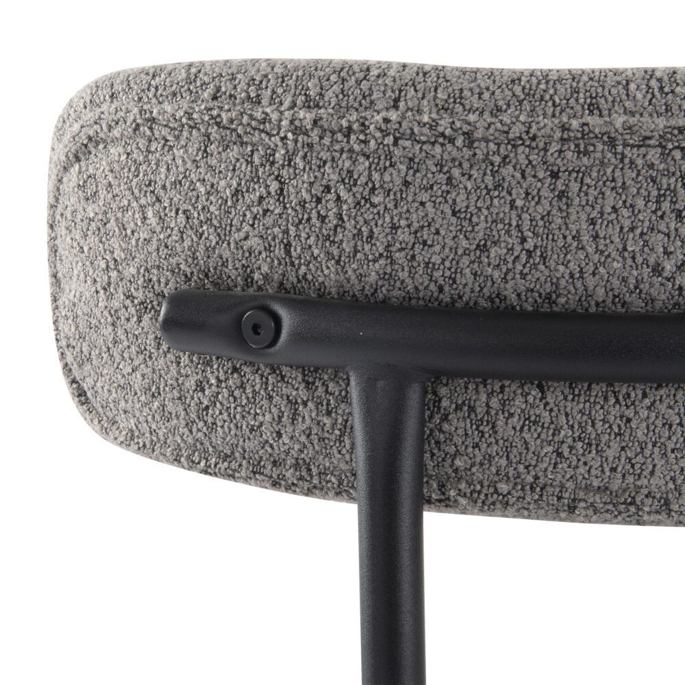 Luxe Boucle Cushioned Elsa Dining Chairs in White Quartz