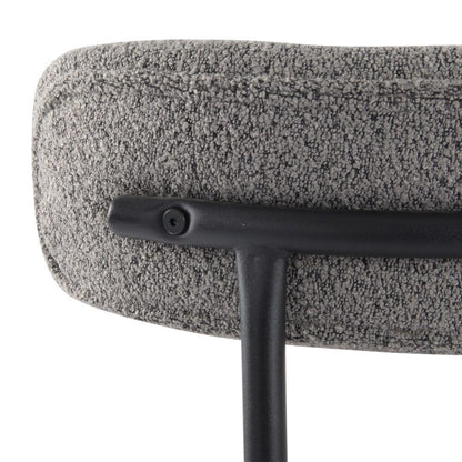 Luxe Boucle Cushioned Elsa Dining Chairs in White Quartz