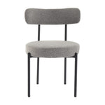 Luxe Boucle Cushioned Elsa Dining Chairs in White Quartz