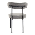 Luxe Boucle Cushioned Elsa Dining Chairs in White Quartz