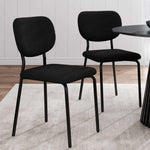 White Whisper Teddy Fabric Dining Duo